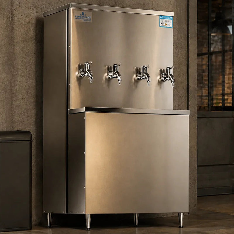 Bebedouro Industrial Robust 200 Litros instalado em refeitório industrial